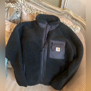 Men’s CARHARTT WORK IN PROGRESS Jacket, Fleece Jacket, Black, Size Large